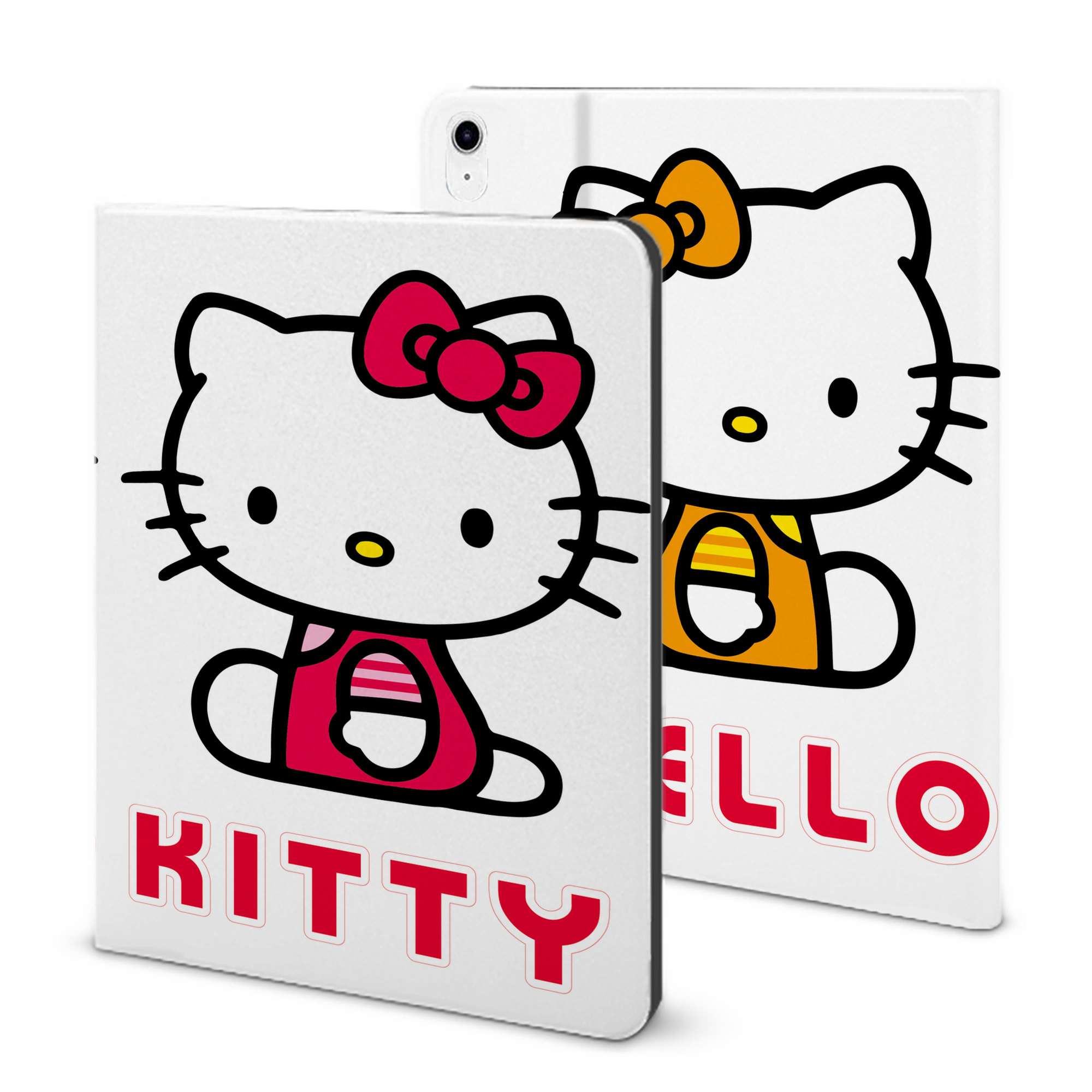 （画像用） Hello Kitty ハローキティ IPad ケース ブック型 PUレザー TPU 耐衝撃 軽量 薄型 ペン収納なし 全面保護 IPad 各モデル対応